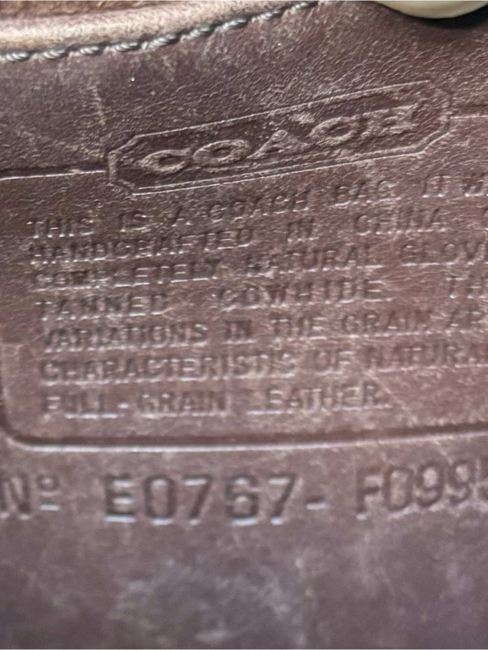 Authentic Coach LegJanice Bag 9950 Mahogany Leather 2007 Re Issue Vintage 2007 - Picture 8 of 9